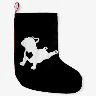 Franse Bulldog Yoga Love Heart Frenchie Workout Kleine Kerstsok