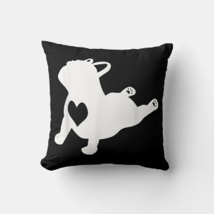 Franse Bulldog Yoga Love Heart Frenchie Workout Kussen