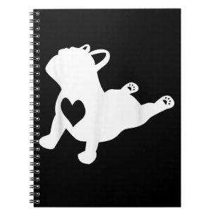 Franse Bulldog Yoga Love Heart Frenchie Workout Notitieboek