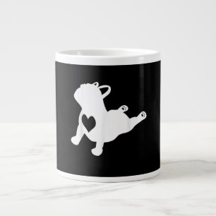 Franse Bulldog Yoga Pose Love Heart Gift Grote Koffiekop