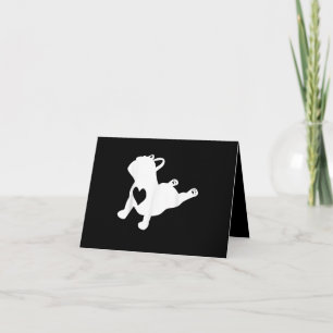 Franse Bulldog Yoga Pose Love Heart Gift Kaart