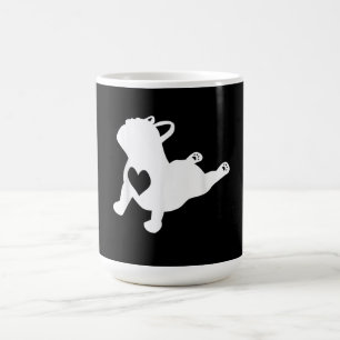 Franse Bulldog Yoga Pose Love Heart Gift Koffiemok