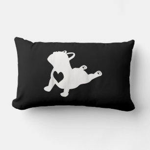 Franse Bulldog Yoga Pose Love Heart Gift Kussen