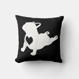 Franse Bulldog Yoga Pose Love Heart Gift Kussen