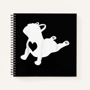 Franse Bulldog Yoga Pose Love Heart Gift Notitieboek