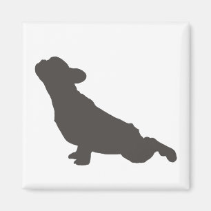 Franse Bulldog Yoga Pose Magneet