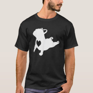 Franse Bulldog Yoga Pose Shirt met Hart van Liefde