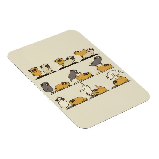 Franse Bulldog Yoga Poses | Dog Yoga Lovers Magneet (Rechterzijde)