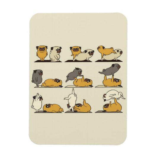 Franse Bulldog Yoga Poses | Dog Yoga Lovers Magneet (Verticaal)