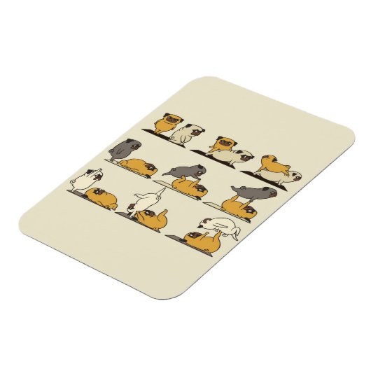 Franse Bulldog Yoga Poses | Dog Yoga Lovers Magneet (Linkerzijde)