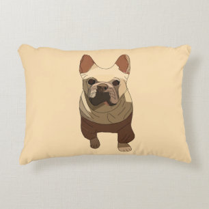 Franse Bulldog, Zachte Perzik Accent Kussen