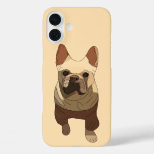 Franse Bulldog, Zachte Perzik iPhone 16 Plus Hoesje