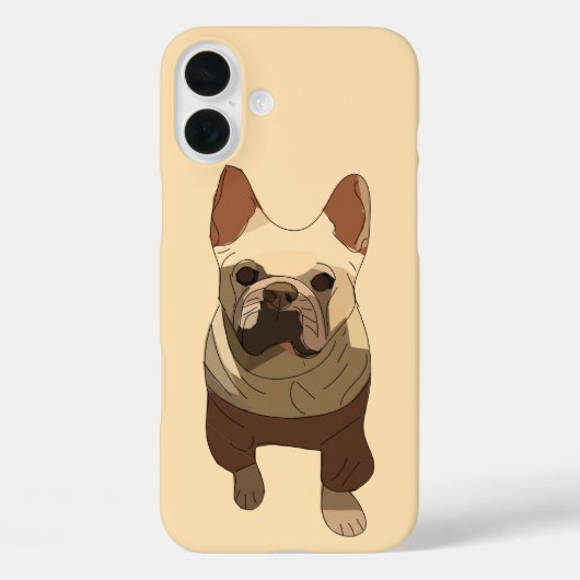 Franse Bulldog, Zachte Perzik Case-Mate iPhone Case (Achterkant)
