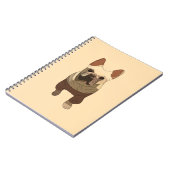 Franse Bulldog, Zachte Perzik Notitieboek (Linkerzijde)