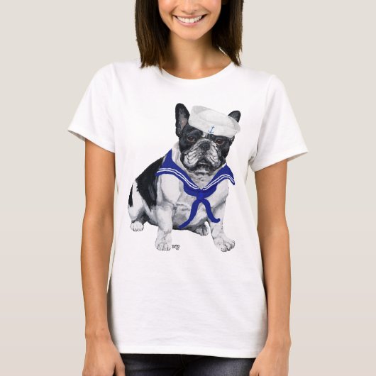 Franse Bulldog Zeiler T-shirt (Voorkant)