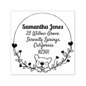 Franse bulldog zelf inkt rubberen stempel (Design)