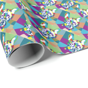 Franse Bulldog zittend Cadeaupapier