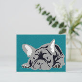 Franse Bulldog zuiver Briefkaart (Staand voorkant)
