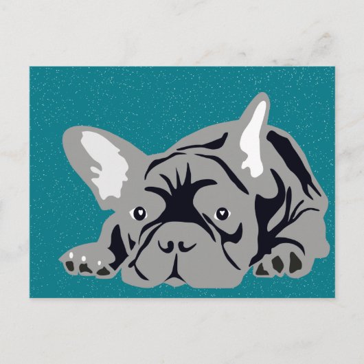 Franse Bulldog zuiver Briefkaart (Voorkant)