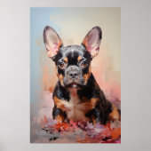 Franse Bulldog zwart en tan puppy Poster (Voorkant)