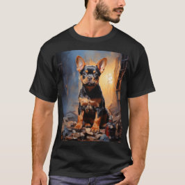 Franse Bulldog zwart en tan puppy T-shirt