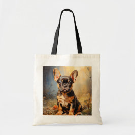 Franse Bulldog zwart en tan puppy Tote Bag
