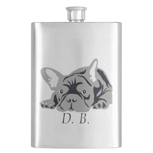 Franse Bulldog zwart Flacon (Voorkant)