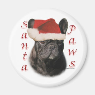 Franse Bulldog (zwart) Santa Paws Magneet