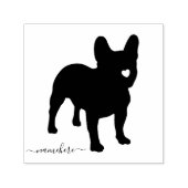 Franse Bulldog Zwarte Logo Huisdier Zakelijk Zelfinktende Stempel (Design)