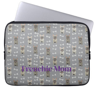 Franse Bulldoggen - grijs Laptop Sleeve
