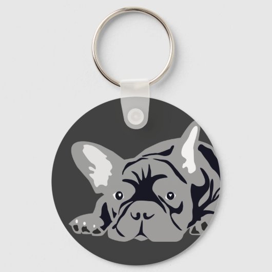 Franse Bulldoggen Sleutelhanger (Voorkant)