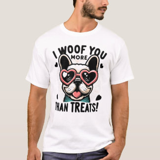 Franse Bulldog's Amour - Hartbril en knuffels T-shirt