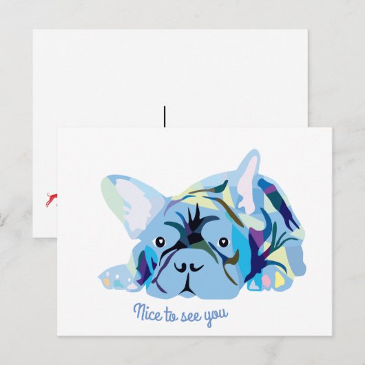 Franse Bulldogs Briefkaart (Voorkant / Achterkant)