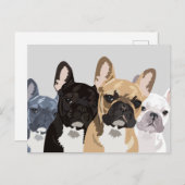 Franse Bulldogs | Cute Frenchie Bulldog Briefkaart (Voorkant / Achterkant)