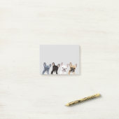 Franse Bulldogs | Cute Frenchie Pet Dog Post-it® Notes (Op bureau)