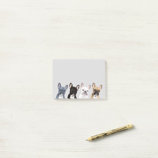 Franse Bulldogs | Cute Frenchie Pet Dog Post-it® Notes (Op bureau)