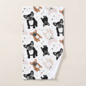 Franse Bulldogs en Polka Dots Cute Frenchies Bad Handdoek (Handdoek)