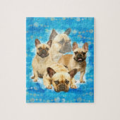 Franse Bulldogs - Frenchie collage Legpuzzel (Verticaal)