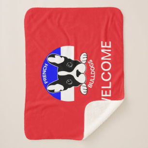 Franse Bulldogs - Fun Little Doggies Sherpa Deken