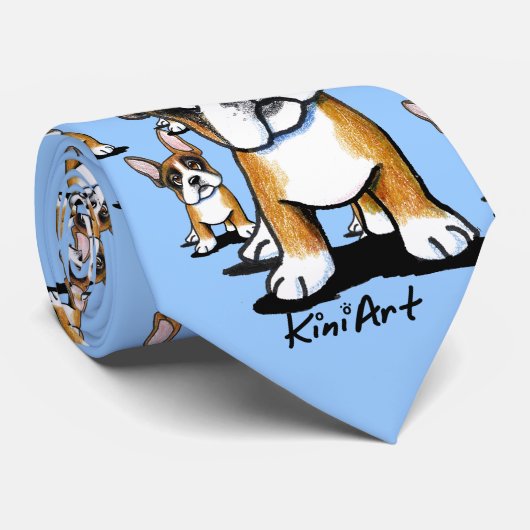 Franse Bulldogs Fun Stropdas (Opgerold)