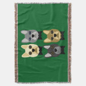 Franse Bulldogs Groen Deken (Voorkant Verticaal)