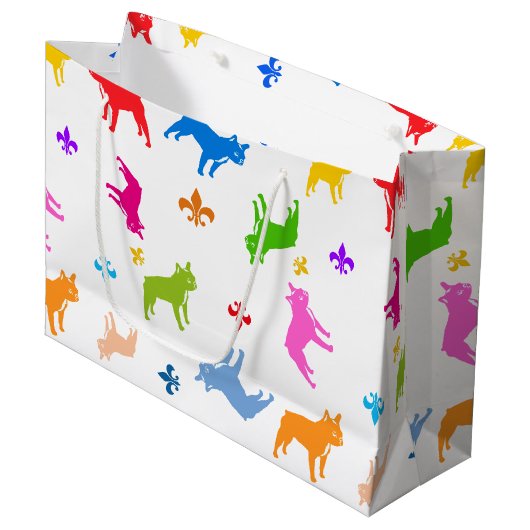 Franse Bulldogs Groot Cadeauzakje (Voorkant Gekanteld)