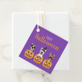 Franse Bulldogs Happy Halloween Bedankjes Labels (In situ)