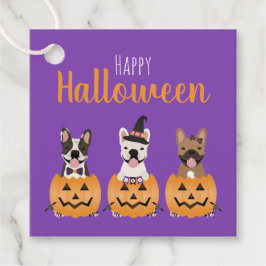 Franse Bulldogs Happy Halloween Bedankjes Labels