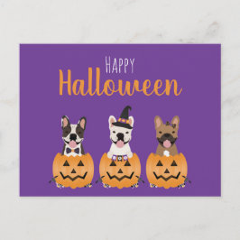 Franse Bulldogs Happy Halloween Briefkaart