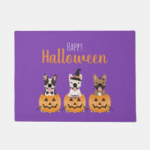 Franse Bulldogs Happy Halloween Deurmat (Voorkant)
