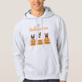 Franse Bulldogs Happy Halloween Hoodie