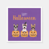 Franse Bulldogs Happy Halloween Servet (Voorkant)