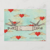 Franse Bulldogs Hart Valentijnsdag Briefkaart (Achterkant)