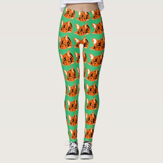 Franse Bulldogs Leggings (Voorkant)